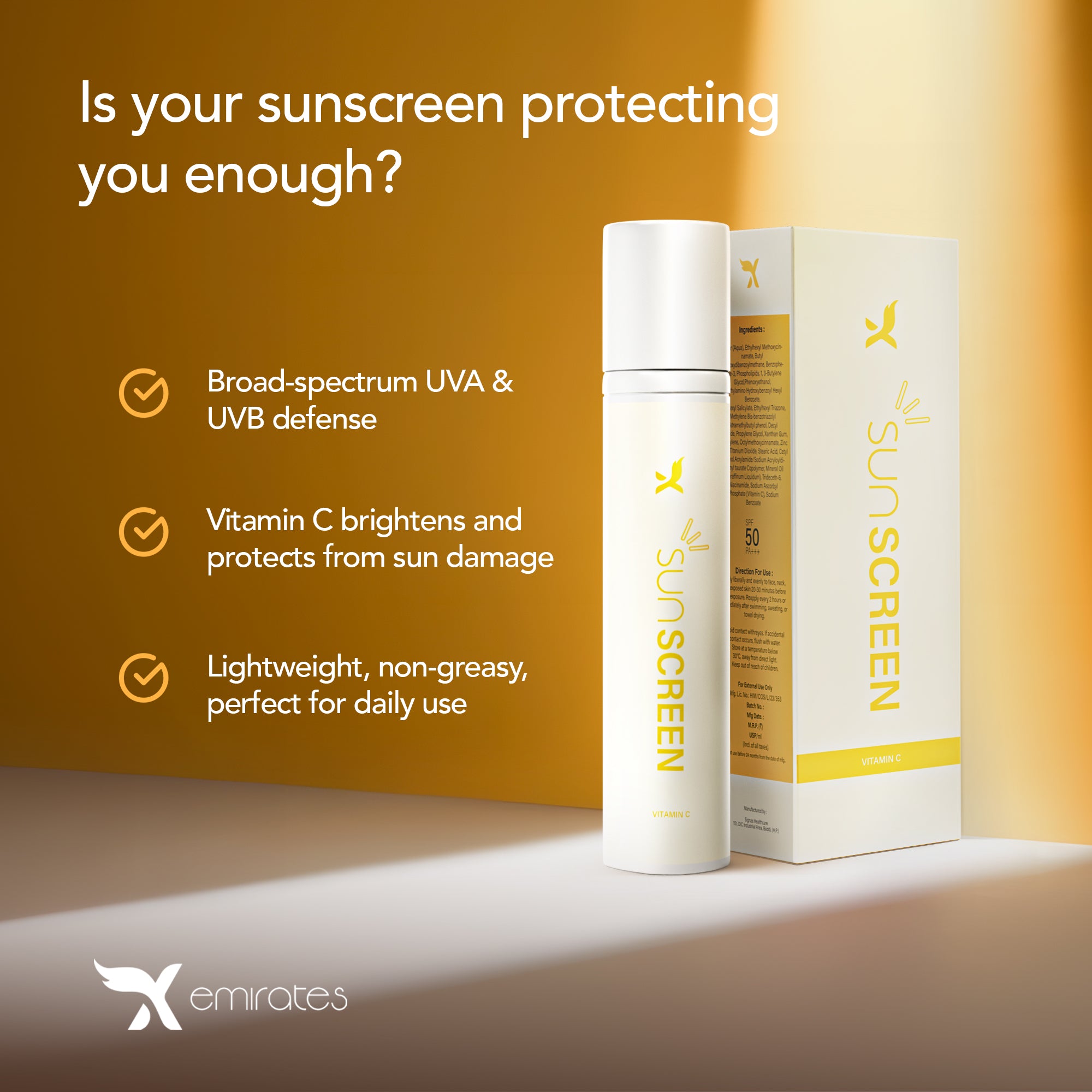 SUNSCREEN SPF | 50 PA+++